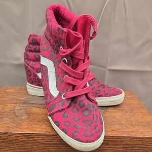 Vans RED Leopard Hidden Heel Sneaker